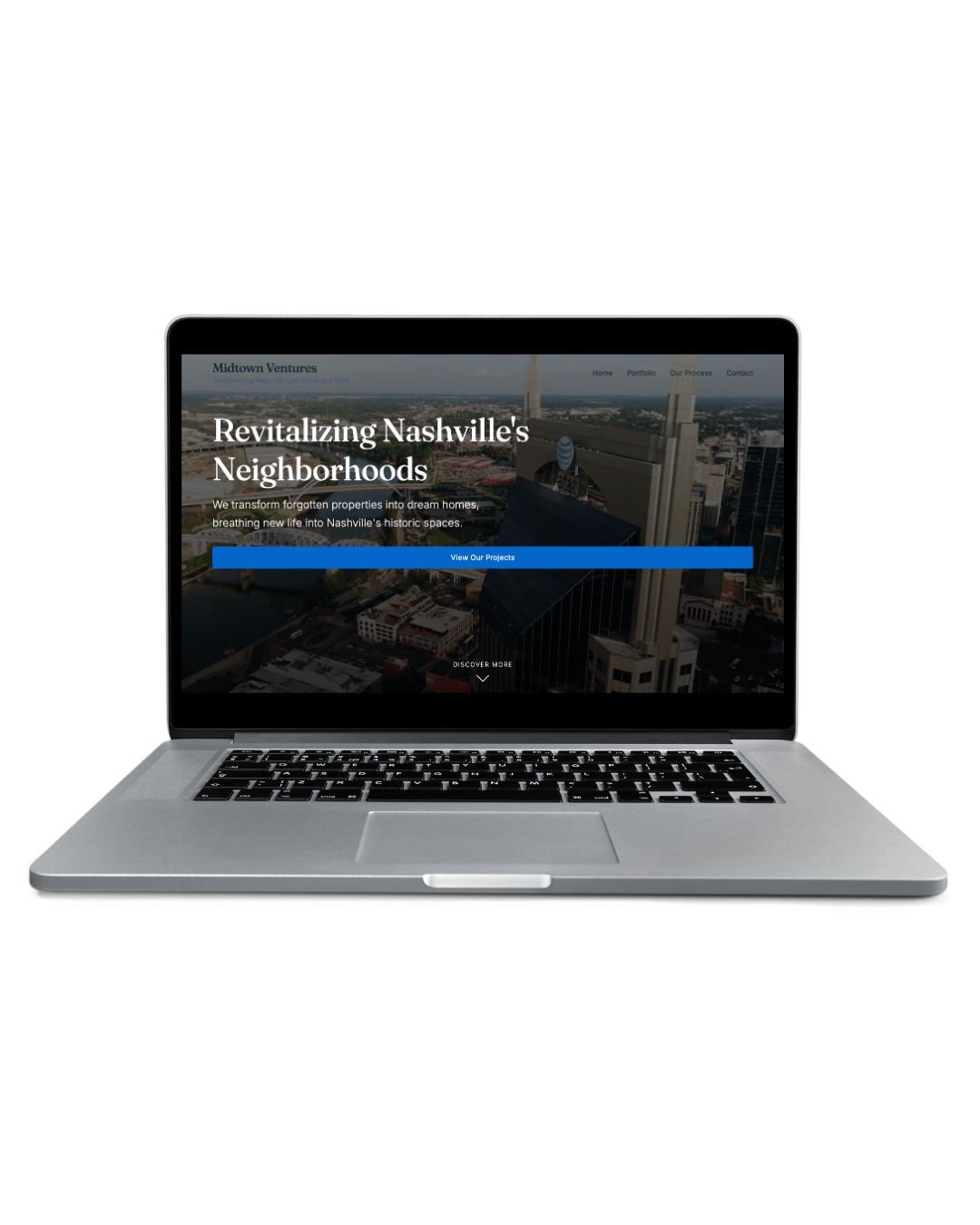 Midtown Ventures' Website Desktop View